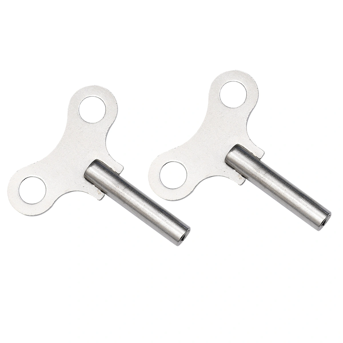 2pcs Steel Clock Key Metal Clock Key Sturdy Clock Tools Winding Chain Repair Tool for Home Shop Clock (Silver, Longer Pattern)