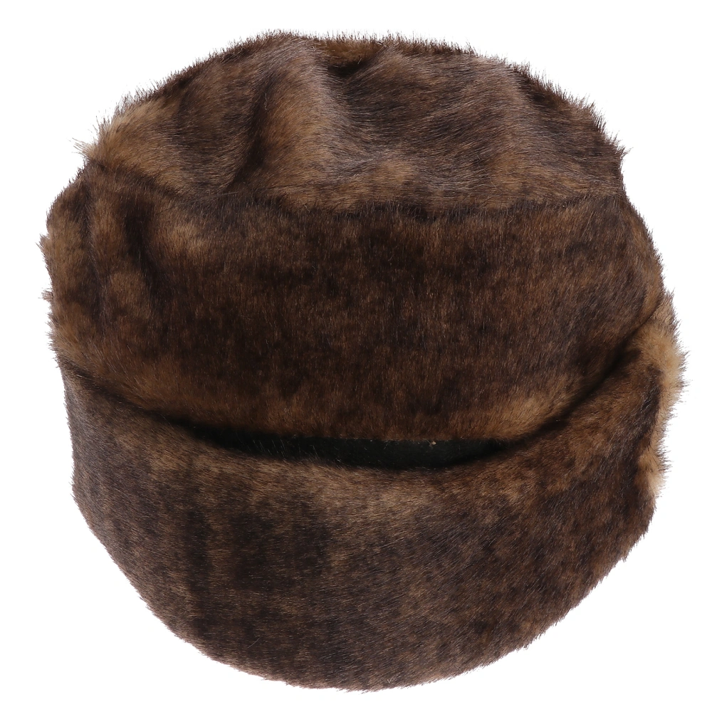 Old Men Women Faux Fur Plush Hat The Elderly for Winter Autumn Cold Weather