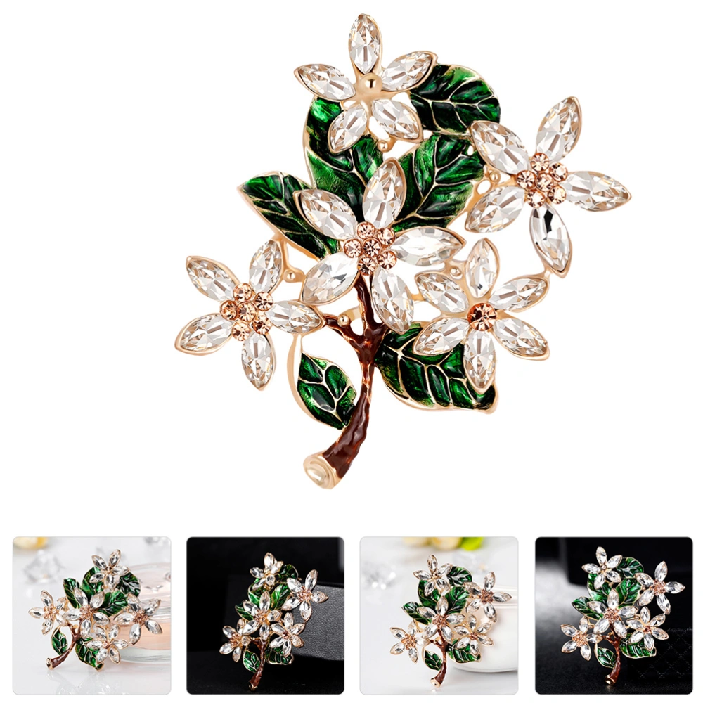 1Pc Flower Brooch Durable Alloy Brooch Vintage Flower Corsage Clothes Accessory