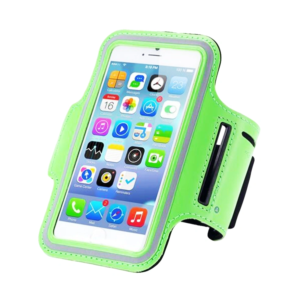 Mobile Phone Arm Belt Sets Cell Phone Arm Bag Band Package Outdoor Sports Running Equipment Storage Bag (Green)