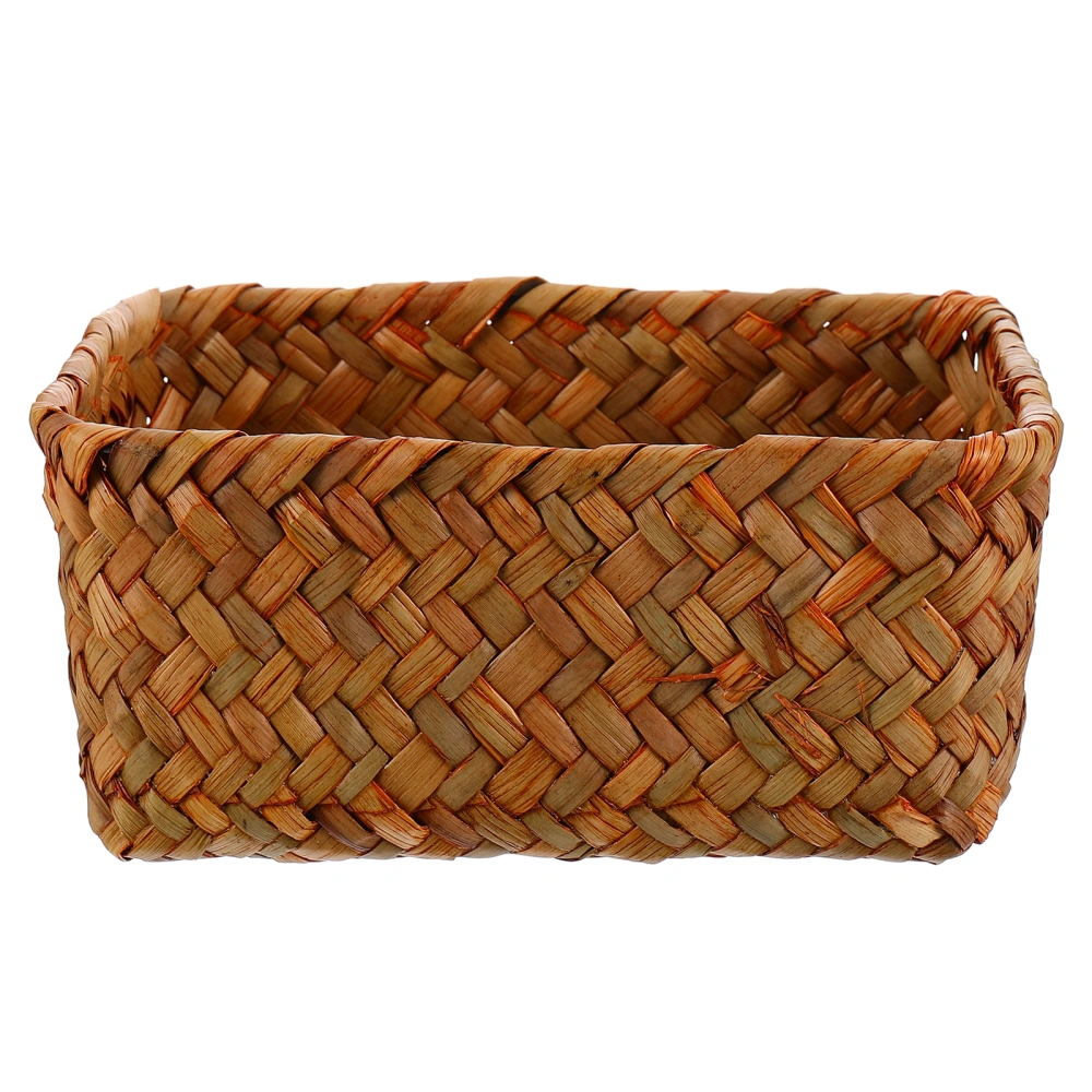 1Pc Handmade Woven Basket Simple Storage Basket Multifunctional Container