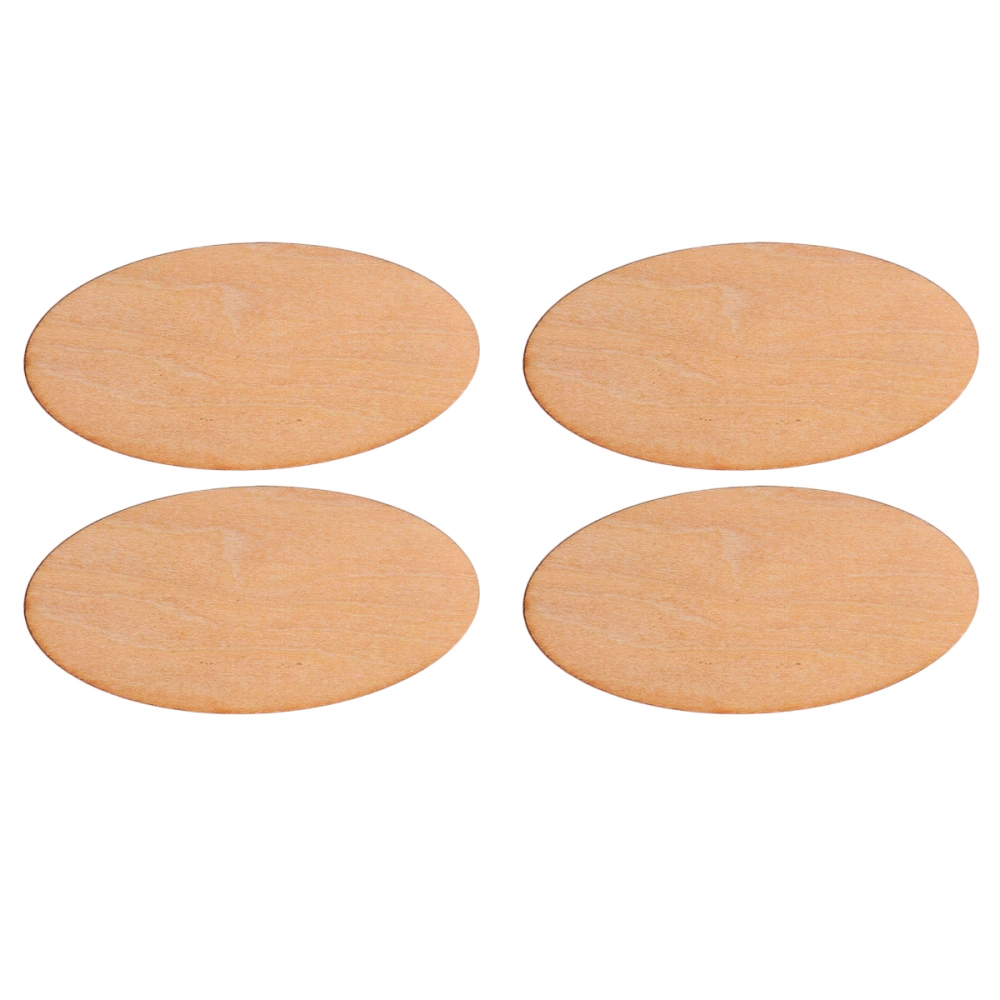 40pcs Decorative Oval Wooden Pieces Unfinished Painting Wooden Cutouts