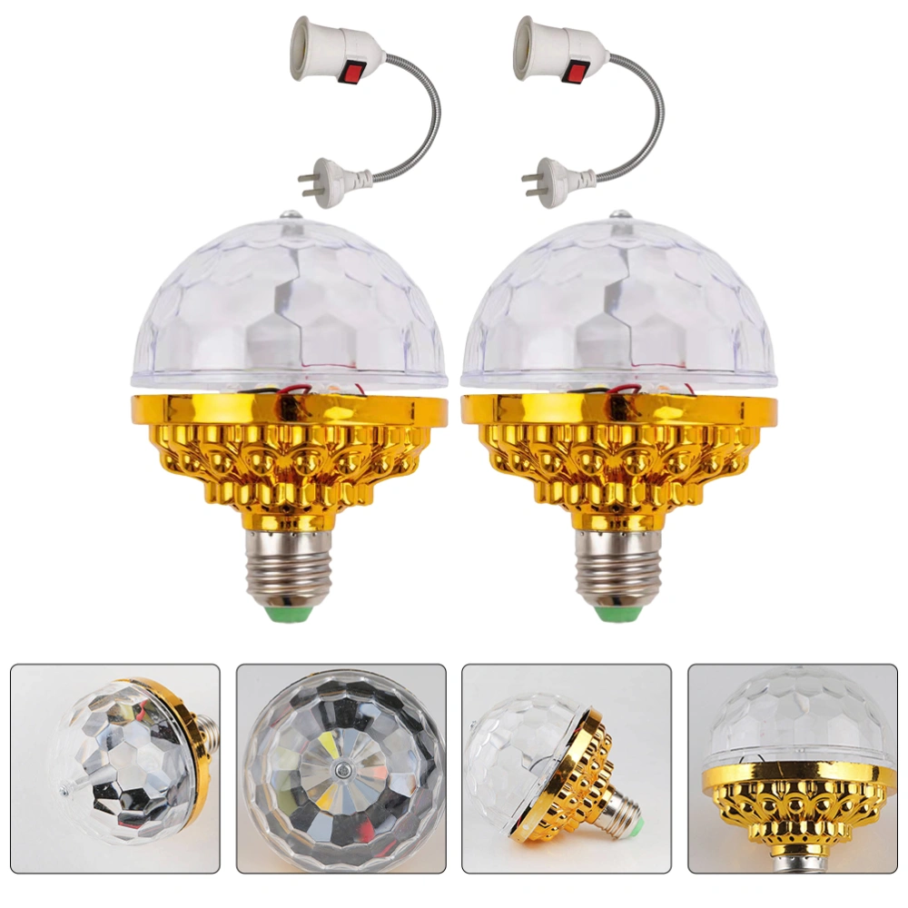 2 Sets Small Disco Ball Plug In Disco Light E27 Socket Ambient Light Eu Plug