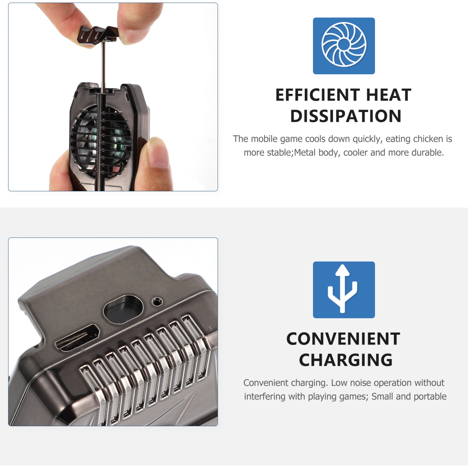1Pc Portable Cell Phone Cooler Practical Mobile Phone Radiator Cooling Fan