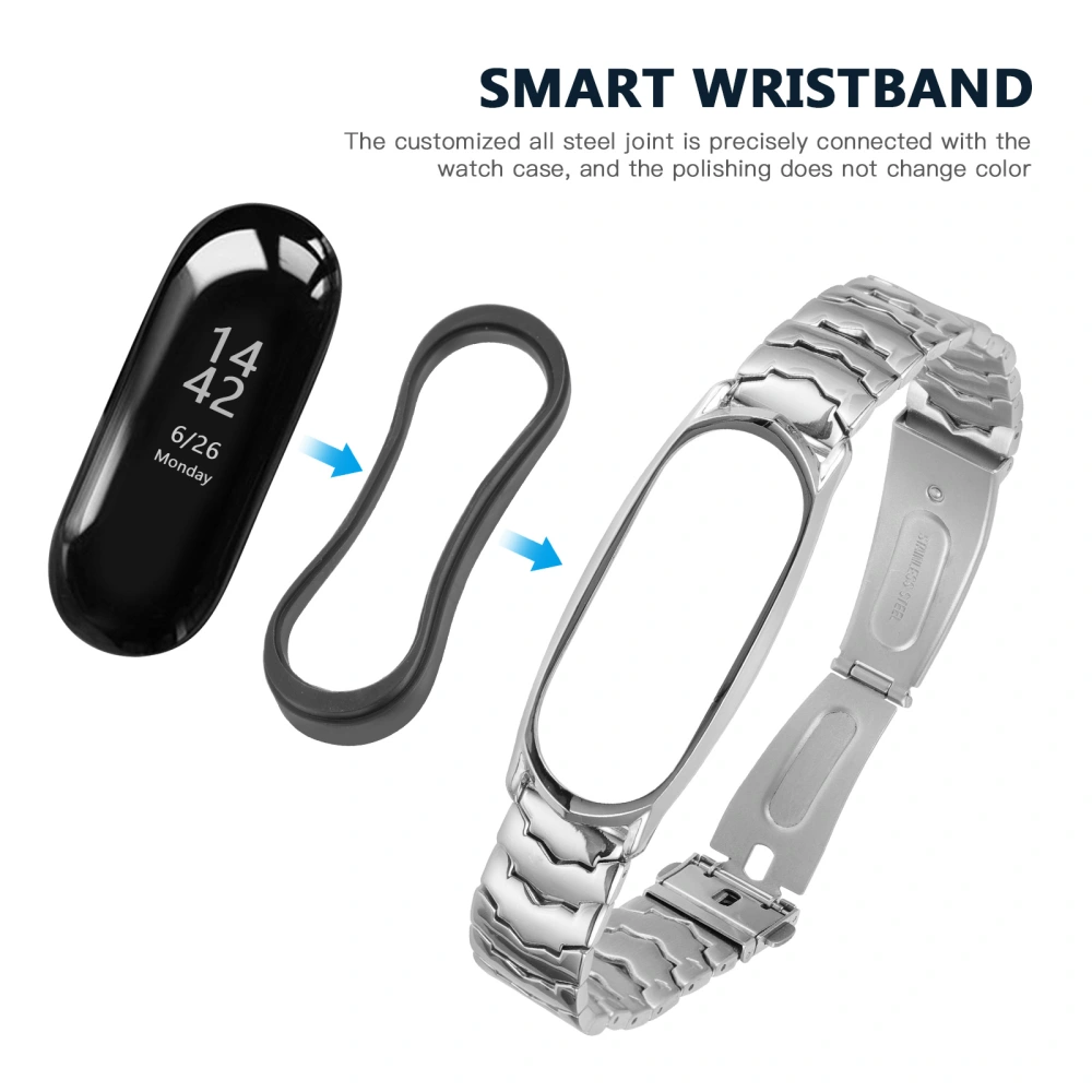 Metal Wristband Compatible For Mi Band 5/4/3 Luxurious Smart Band Strap Supply