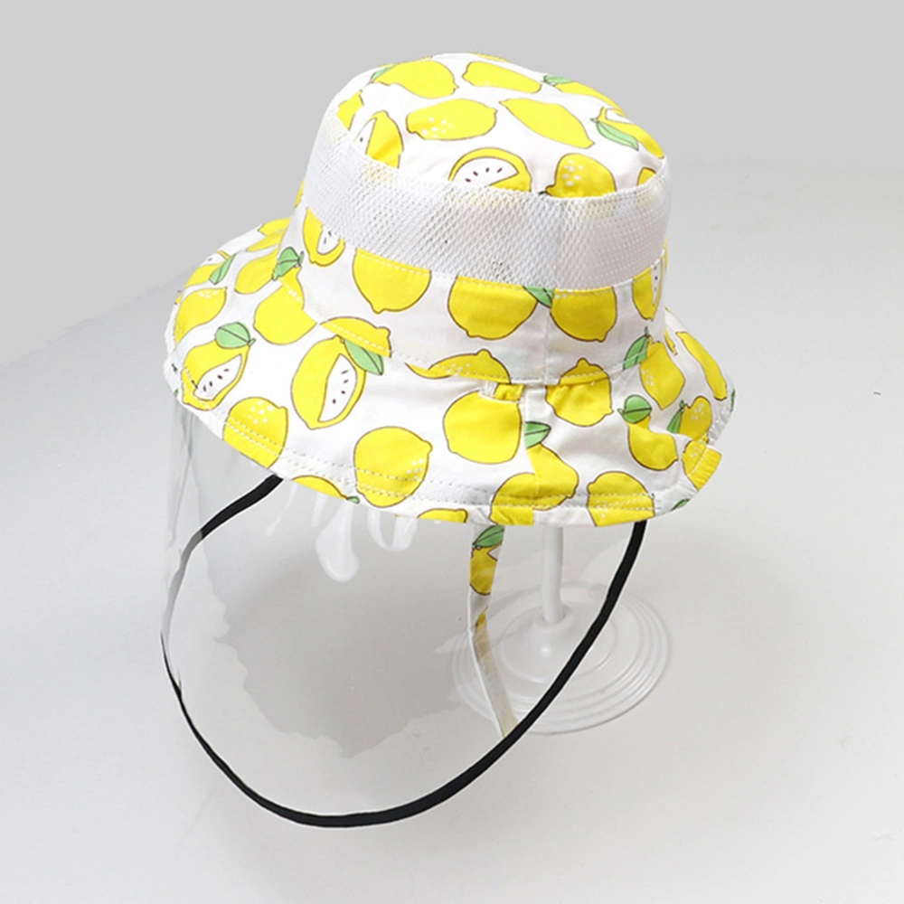 Lemon Sunhat with Detachable Double-sided Fisherman Hat Cartoon Bucket Hat for Baby (50cm)