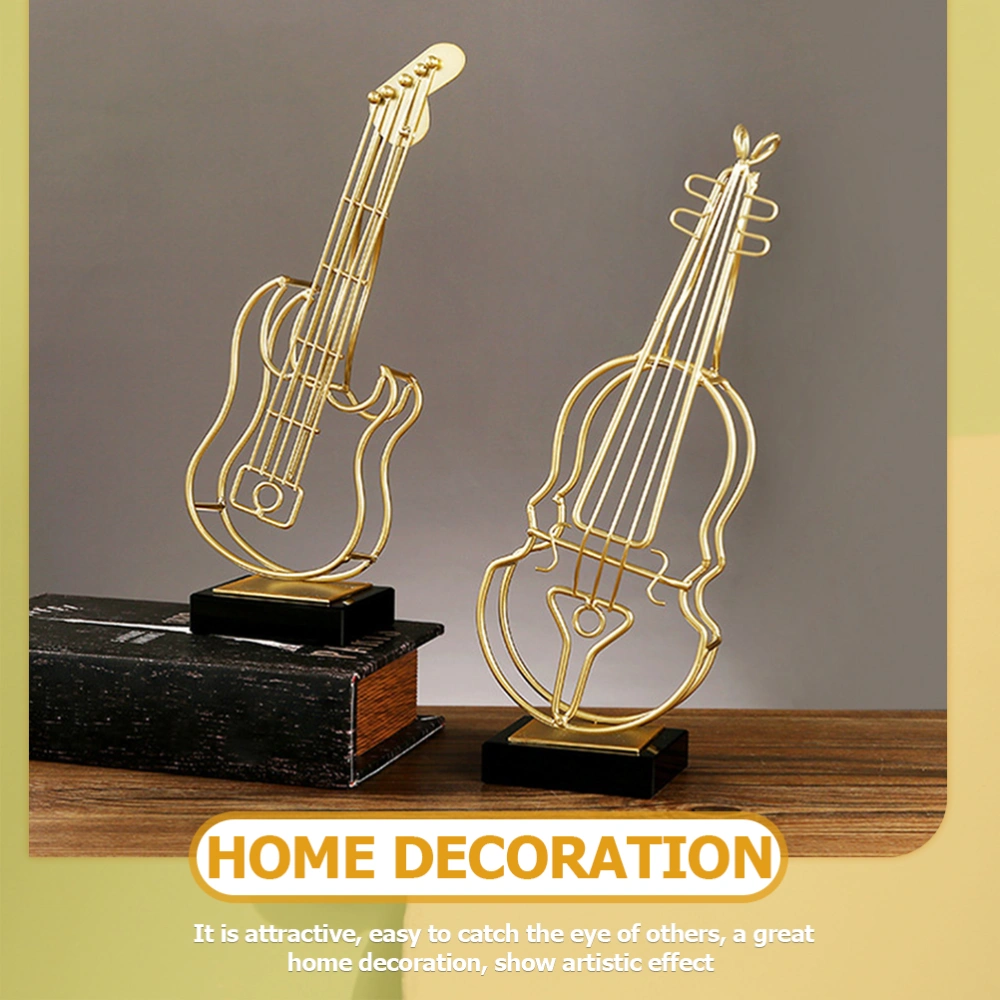 Modern Guitar Sculpture Decorative Art Statues Desktop Musical Sculpture Ornaments