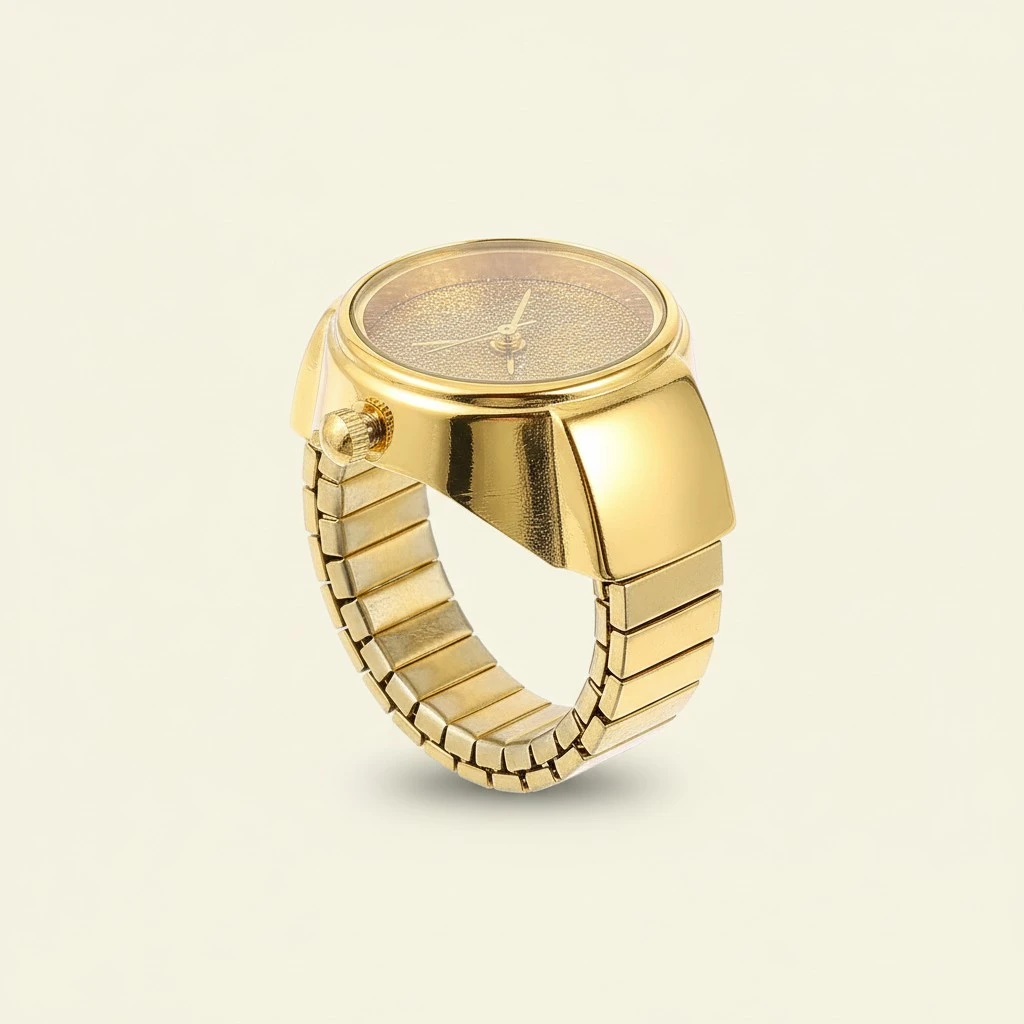 Watch Rings Female Personality Simple Glitter Ring Watch Gifts for Men Women