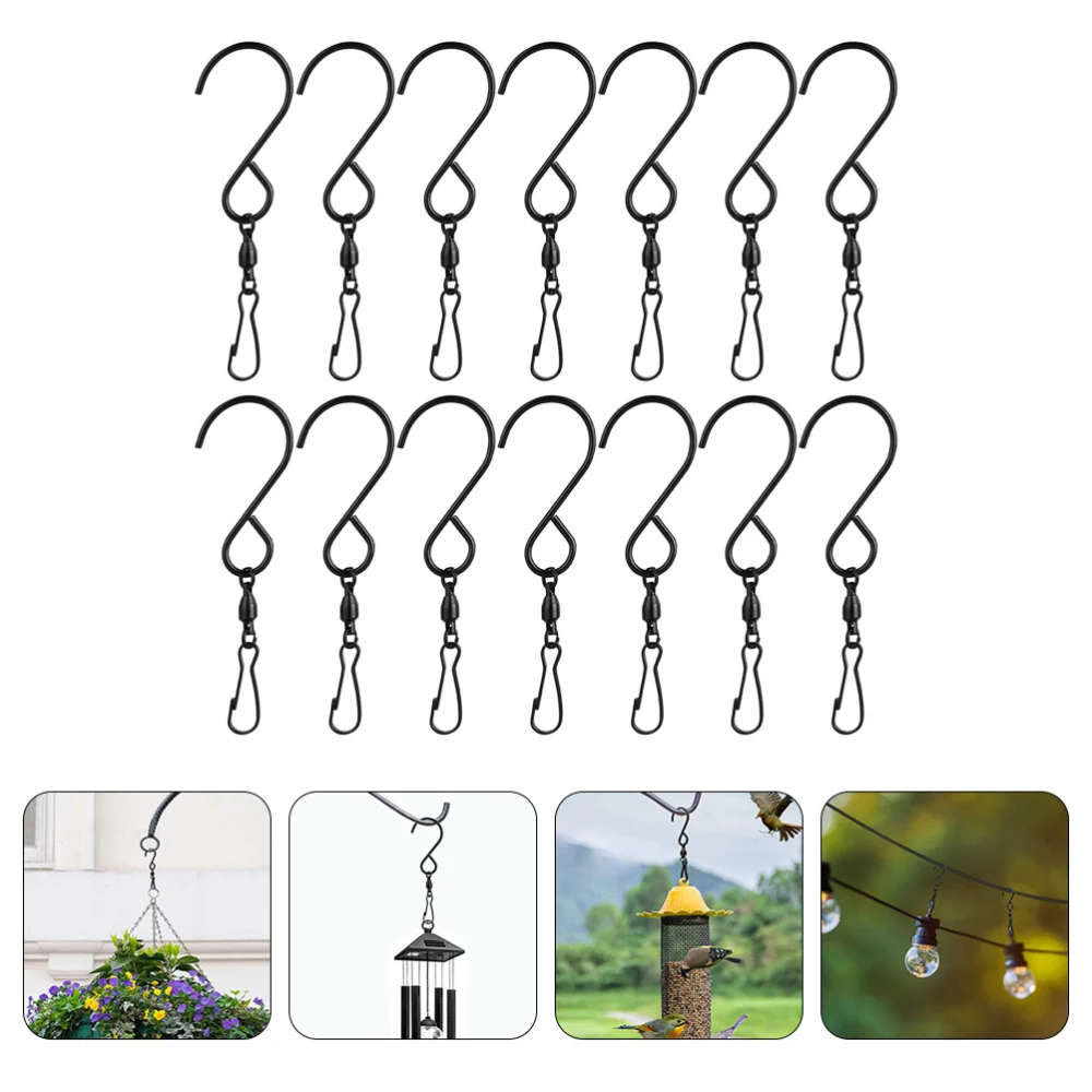 20Pcs Stainless Steel Wind Chimes Hooks 360 Degree Rotary Wind Chime Pendant Accessories