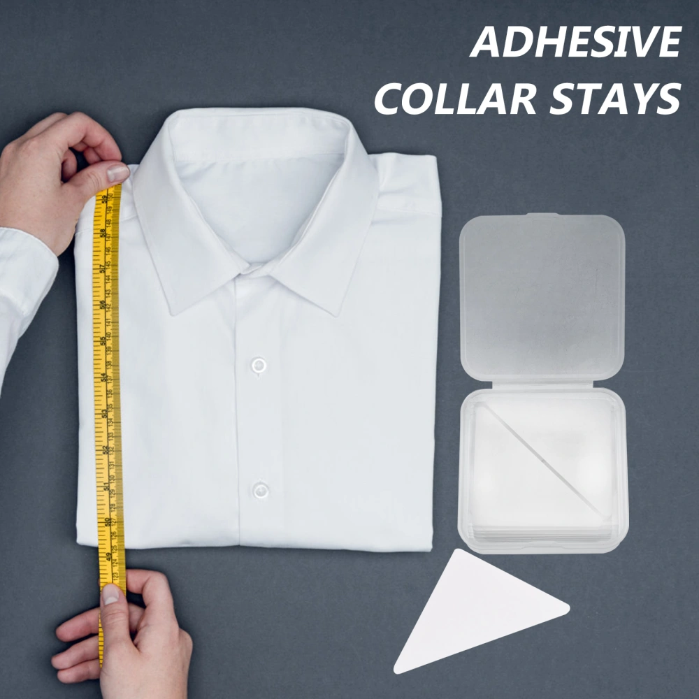 60Pcs Shirt Collar Stickers Shirt Collar Stays PVC Collar Stays Stickers Shirt Collar Support Stays