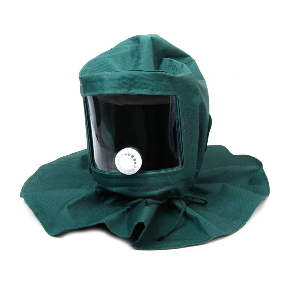 Unique Windproof Sandblasting Hood Sandblaster Mask Sand Dust Protective Tool (Green)