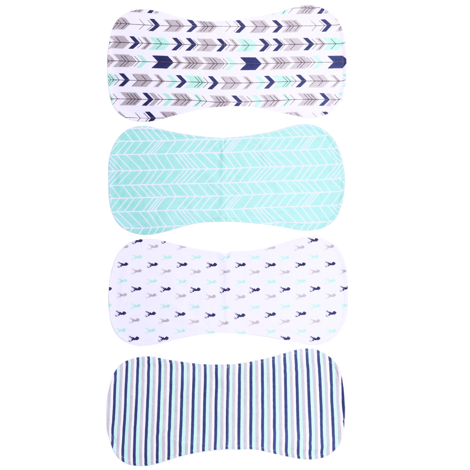 4Pcs Baby Burp Cloths Burping Towels Bibs for Baby Newborn Adorable Printing Bib