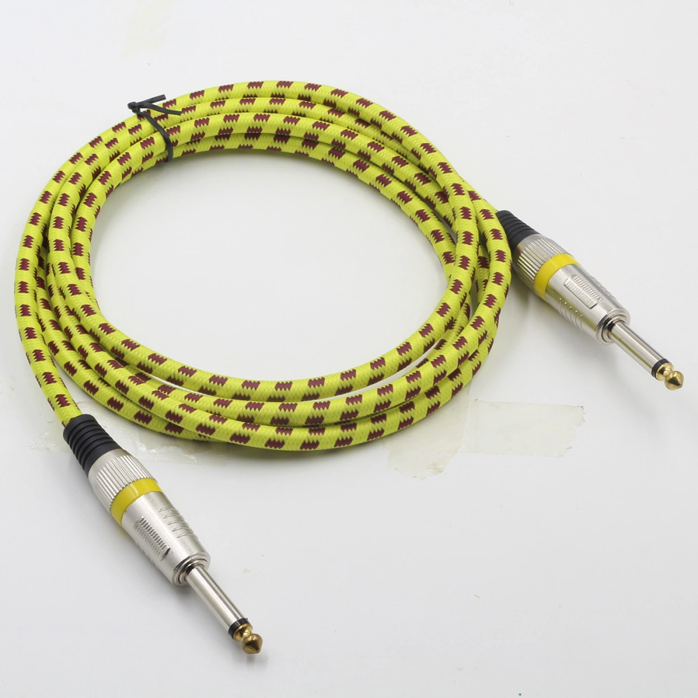 Guitar Instrument Cable Professional Noiseless Cable for Guitar Bass Keyboard with Straight Plugs (Random Color)