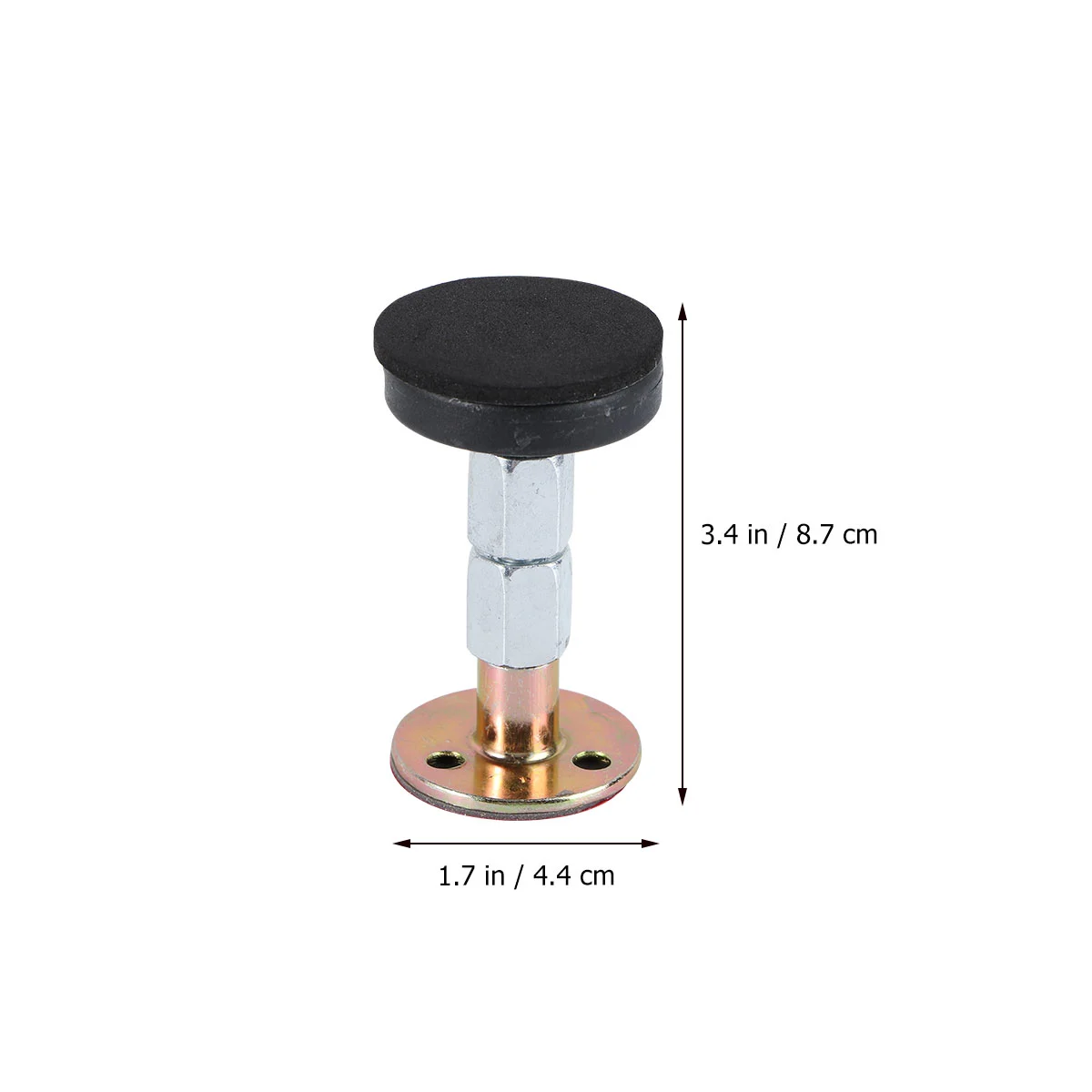 4pcs Metal Bedside Fixator Anti-sloshing Actuator Adjustable Wall Stabilizer Sturdy Anti-slip Tool for Home Bedroom (Adjustable 47-64mm)