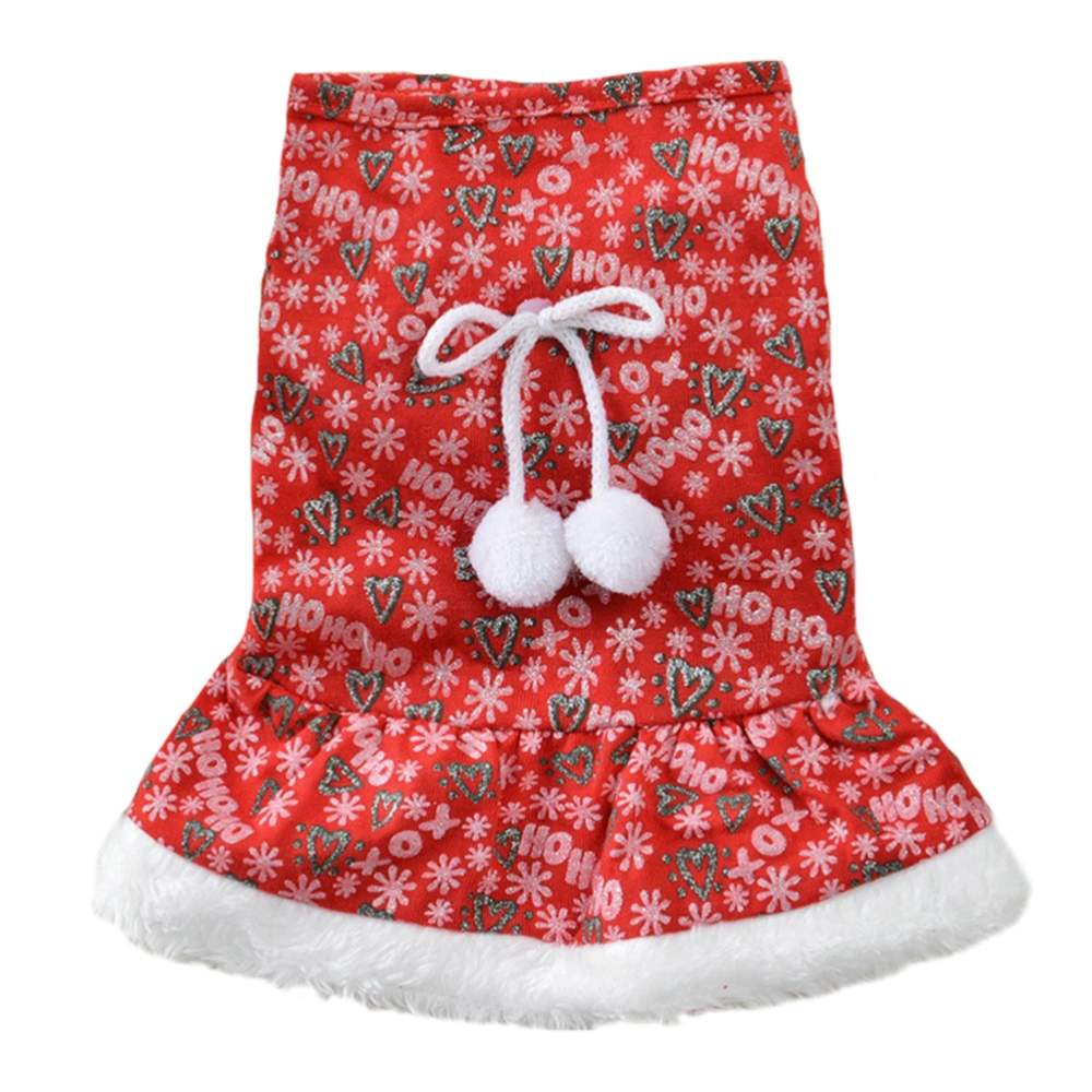 1Pc Christmas Pet Skirt Dog Christmas Dress Holiday Pet Cosplay Costume