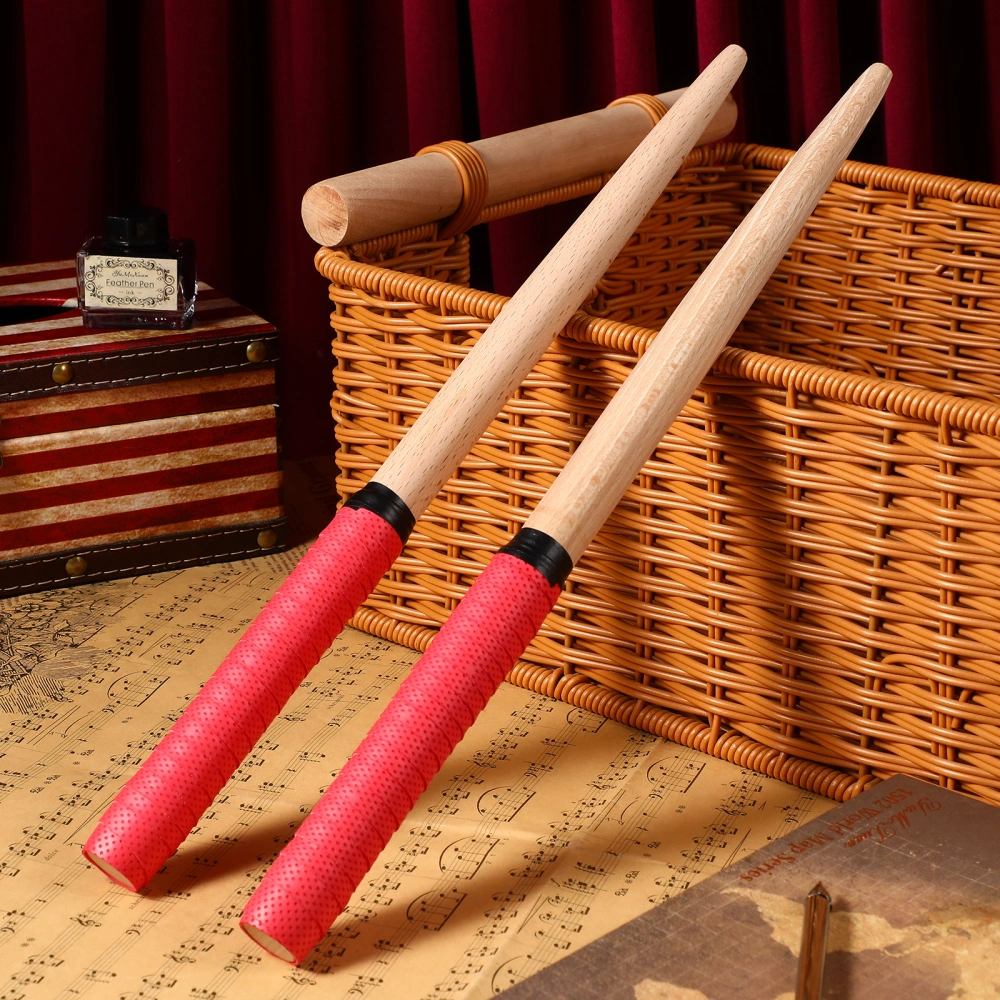 1 Pair Portable Drumsticks Wooden Drum Sticks Lightweight Drum Rods Percussion Sticks for Drum