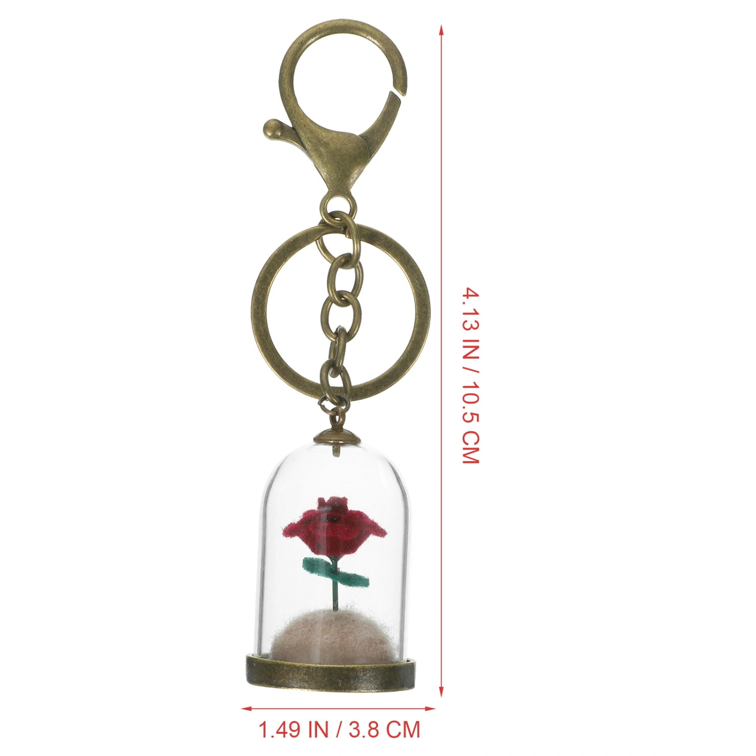  Rose Pendant Keychain Flower Keyring Purse Pendant Handbag Charm Delicate Keychain