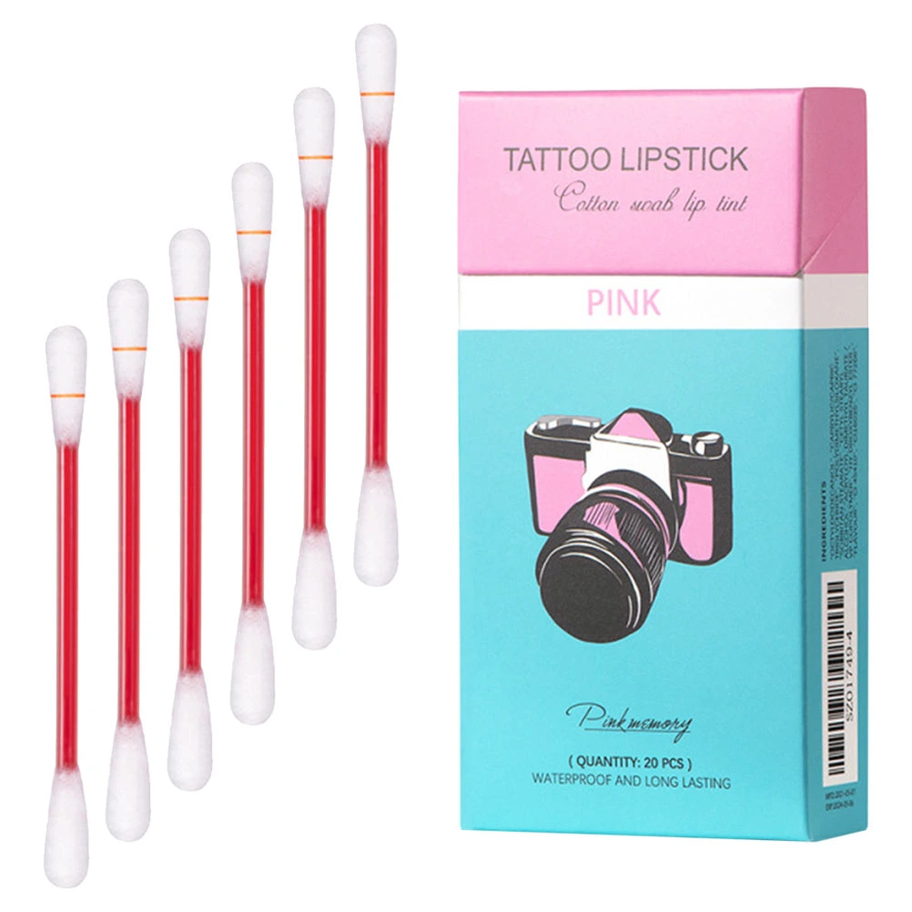 20pcs Swab Design Lipstick Matte Lip Gloss Long Lasting Moisturizing Lip Gloss