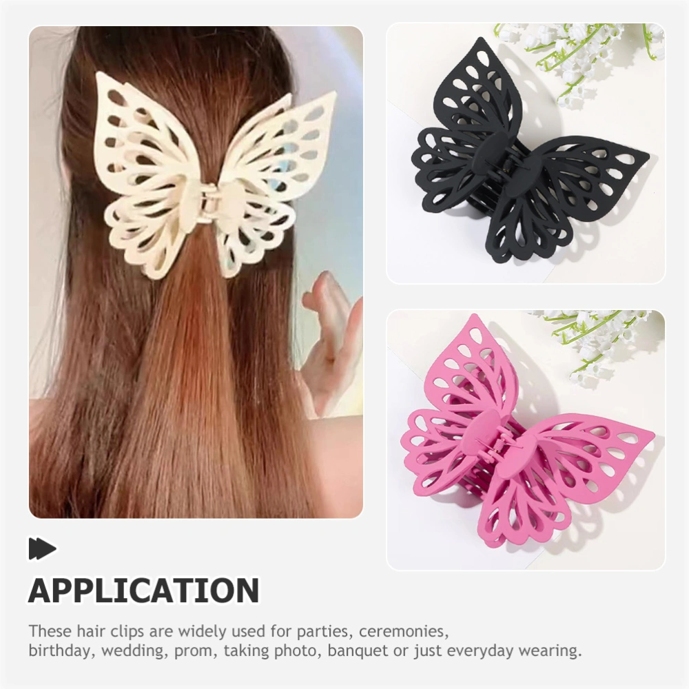 3pcs Butterflies Hair Clips Hair Barrettes Women Large Hair Jaw Clips Hair Accessories