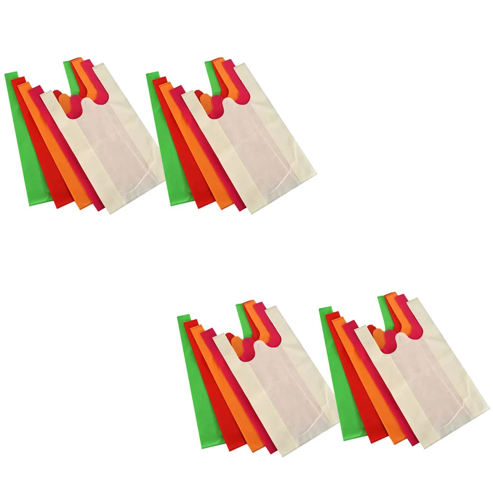 20Pcs Non-woven Shopping Bag Waterproof Storage Bag Handheld Pouch Random Color