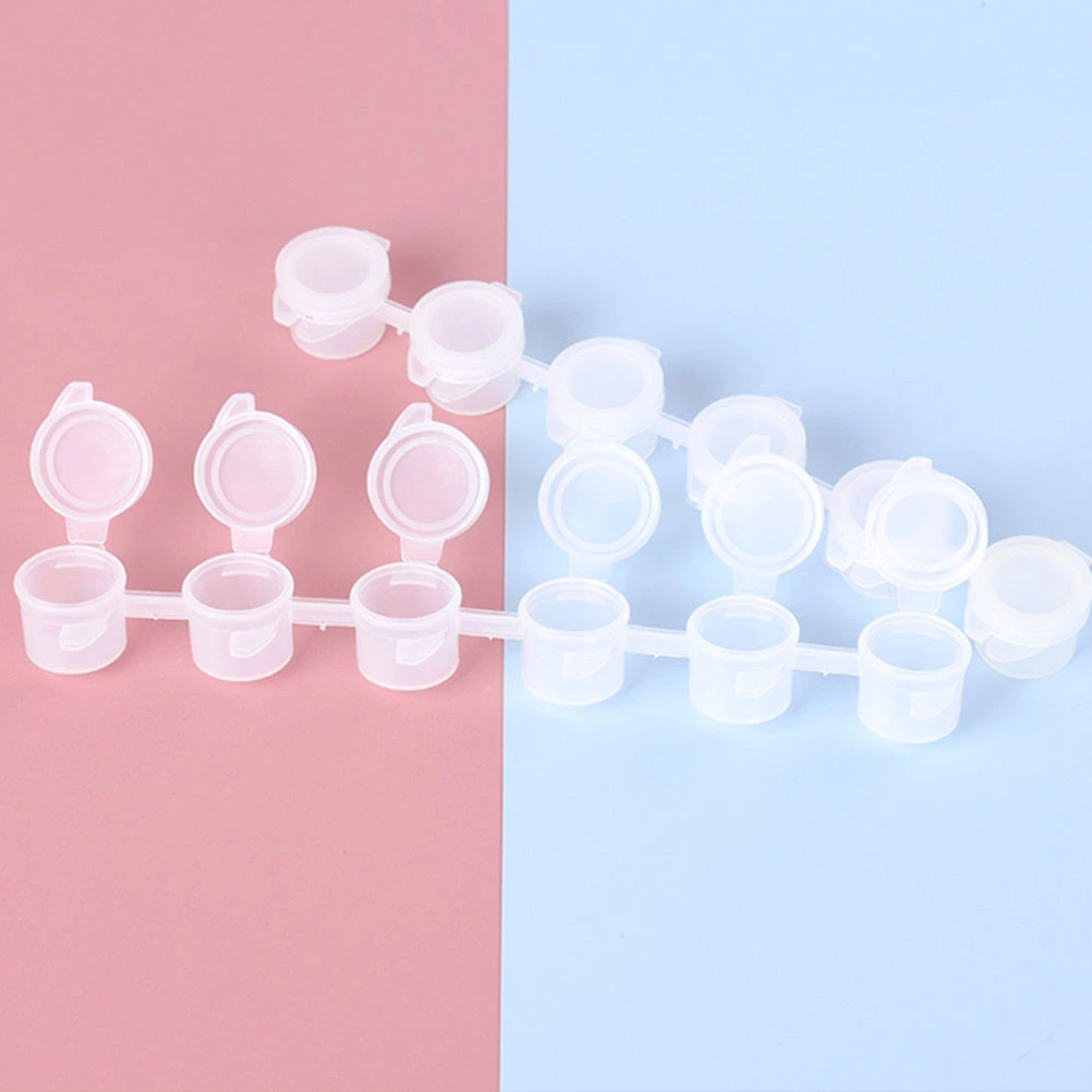 30Pcs Empty Paint Strips Paint Cup Pots Clear Storage Containers Painting Tool