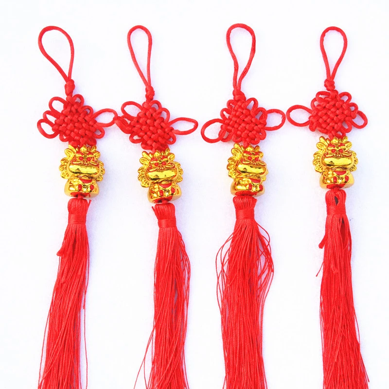 10Pcs Spring Festival Pendant Chinese Dragon Hanging Ornament Car Tree New Year Decoration