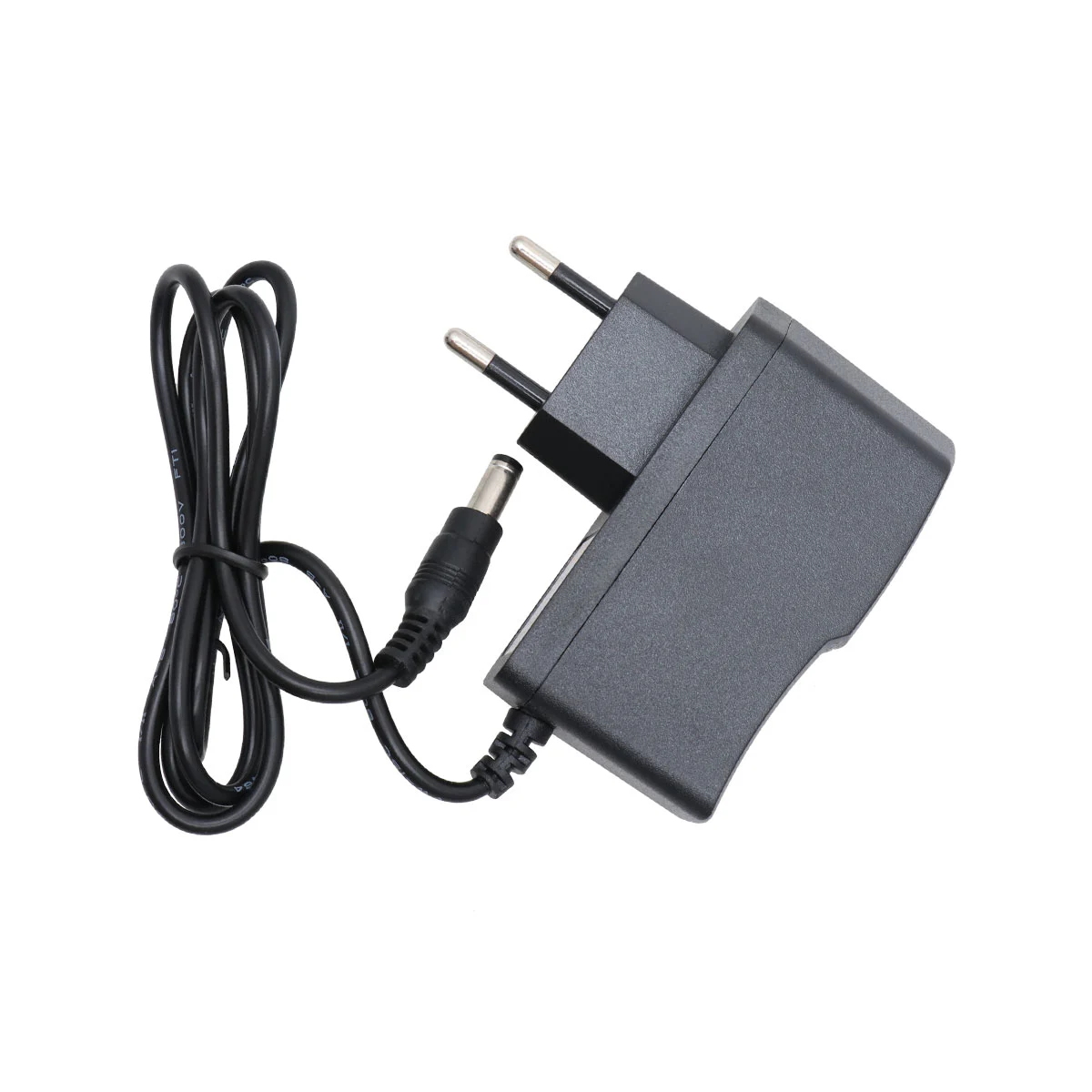 5.5mm*2.1mm EU-plug DC 12V 1A AC Power Adapter Wall Charger Power Supply for CCTV Camera (Black)
