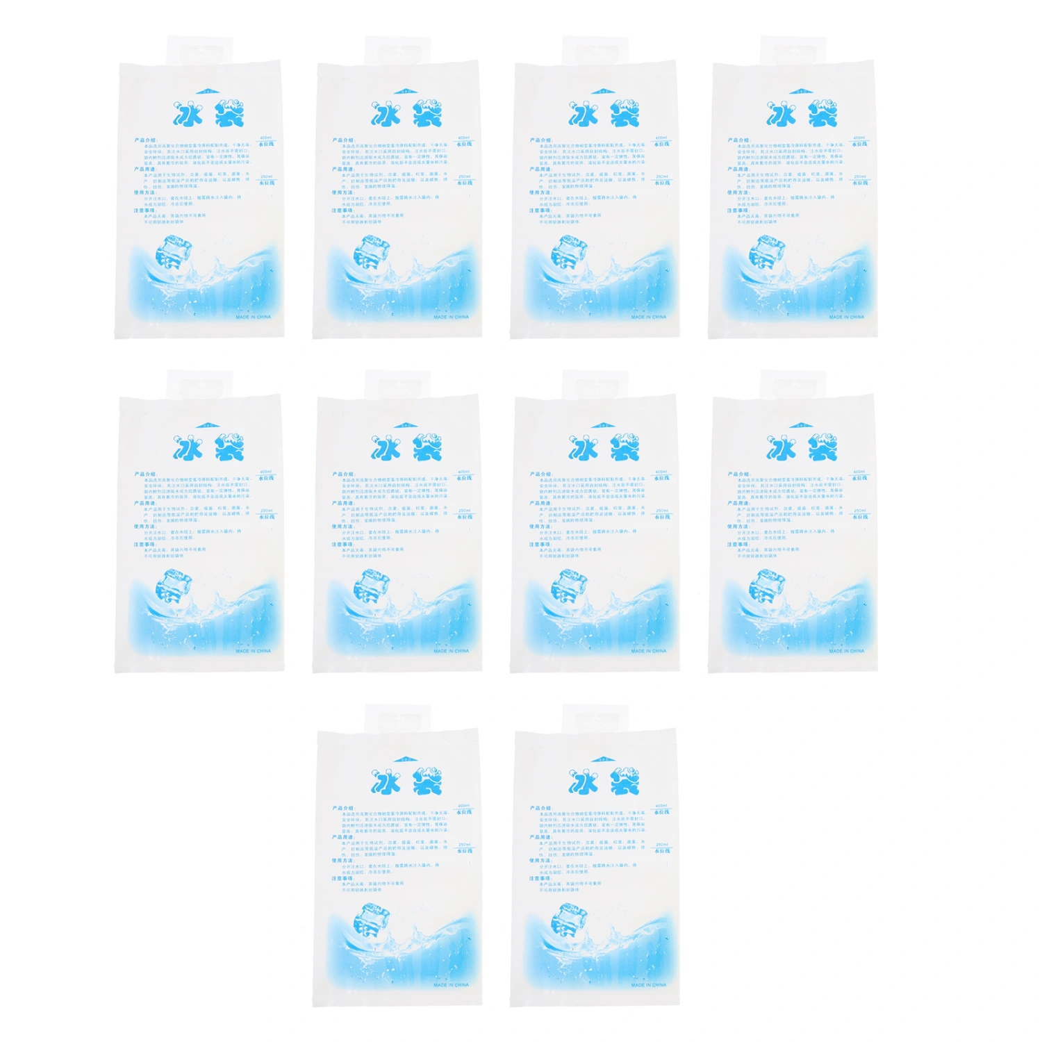 10Pcs Water-filled Ice Packs Reusable Ice Bags Fresh Keeping Ice Packs for Home Outdoor