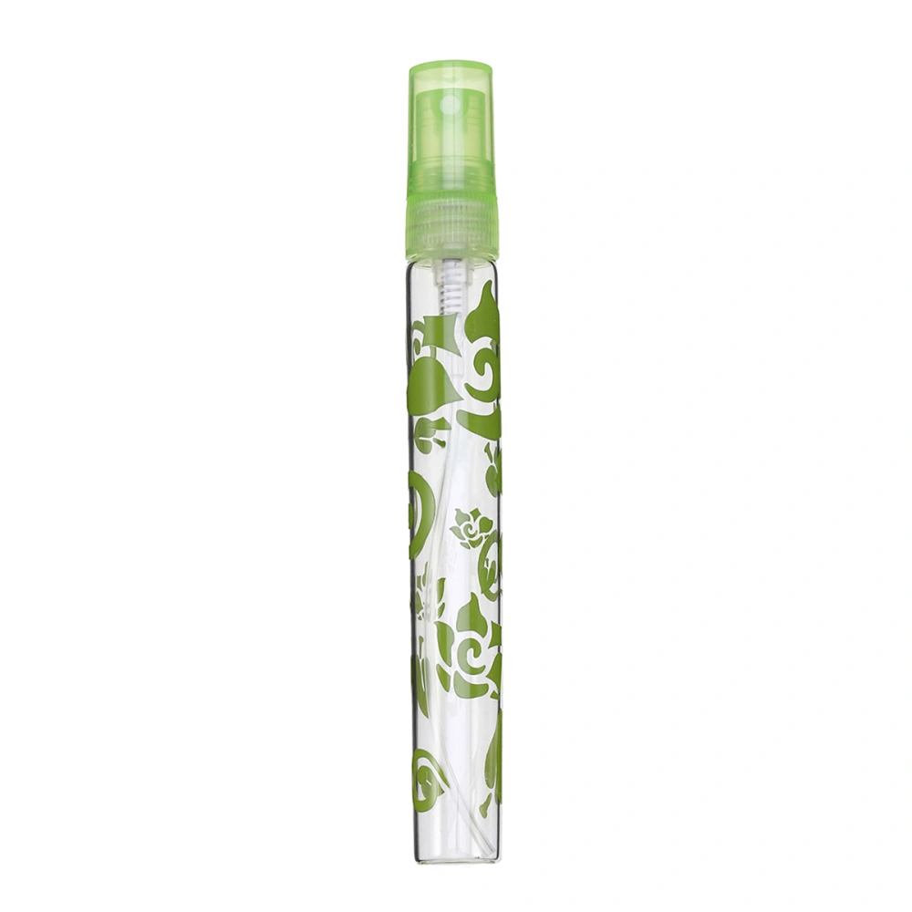 10ml Portable Glass Tube Printed Empty Perfume Bottle for Traveling (Green)