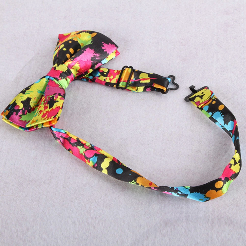 Men Adjustable Colorful Bow Ties Wedding Party Essentials (Multicolor)