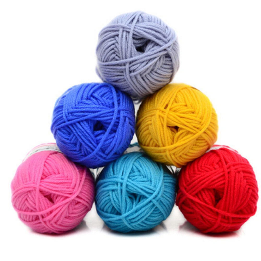 50g Milk Cotton Yarn Cotton Chunky Hand-woven Crochet Knitting Wool Yarn Warm Yarn for Sweaters Hats Scarves DIY (Orange)