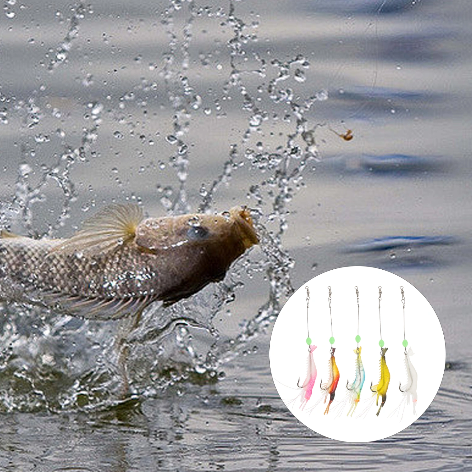 5Pcs Fake Fishing Lures Reusable Fishing Baits Fake Fishing Lures Artificial Fishing Lures
