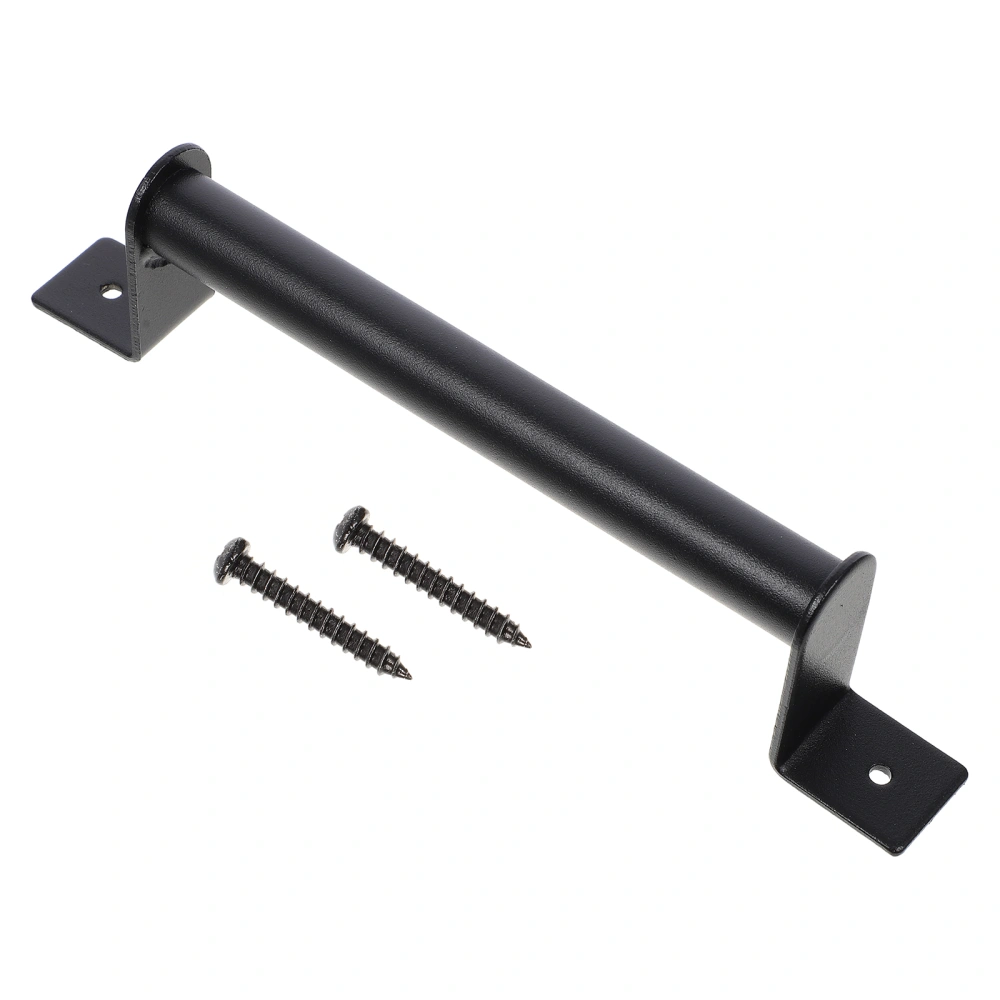 Sliding Door Handle Black Furniture Pull Knob Carbon Steel Barn Door Handle with Screws