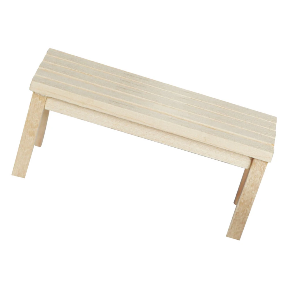 Wooden Bench Model Decor Miniature Furniture Mini House Decor Doll House Accessory