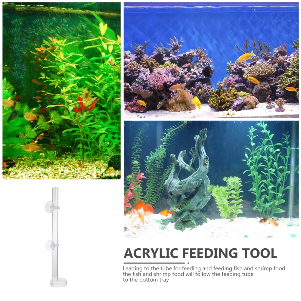 1 Set Shrimp Feeding Tube Fish Tank Aquarium Transparent Acrylic Feeding Tool