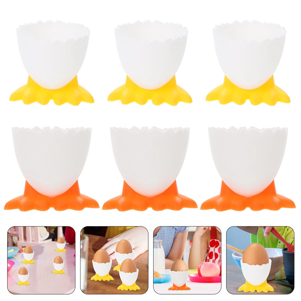 6pcs Cartoon Egg Holders Adorable Egg Racks for Home Egg Supporting Stands