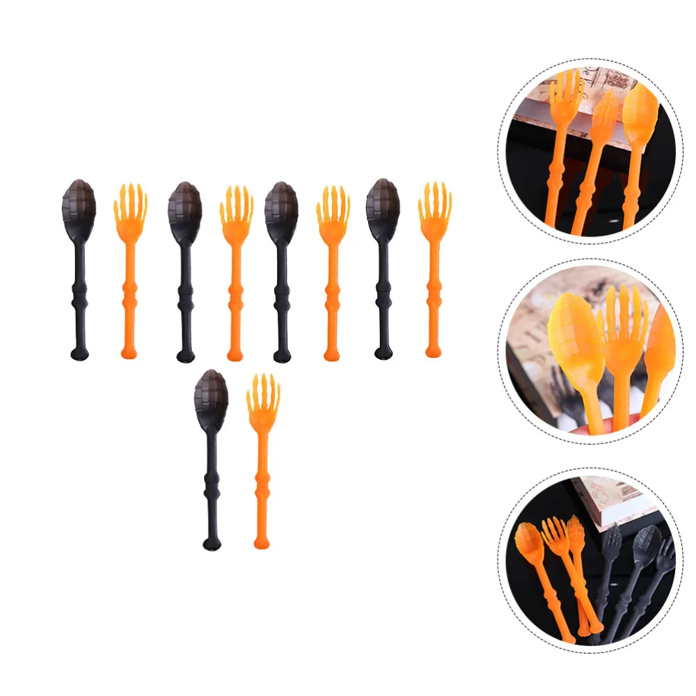 12pcs Creative Halloween Tableware Scene Layout Props (Assorted Color)