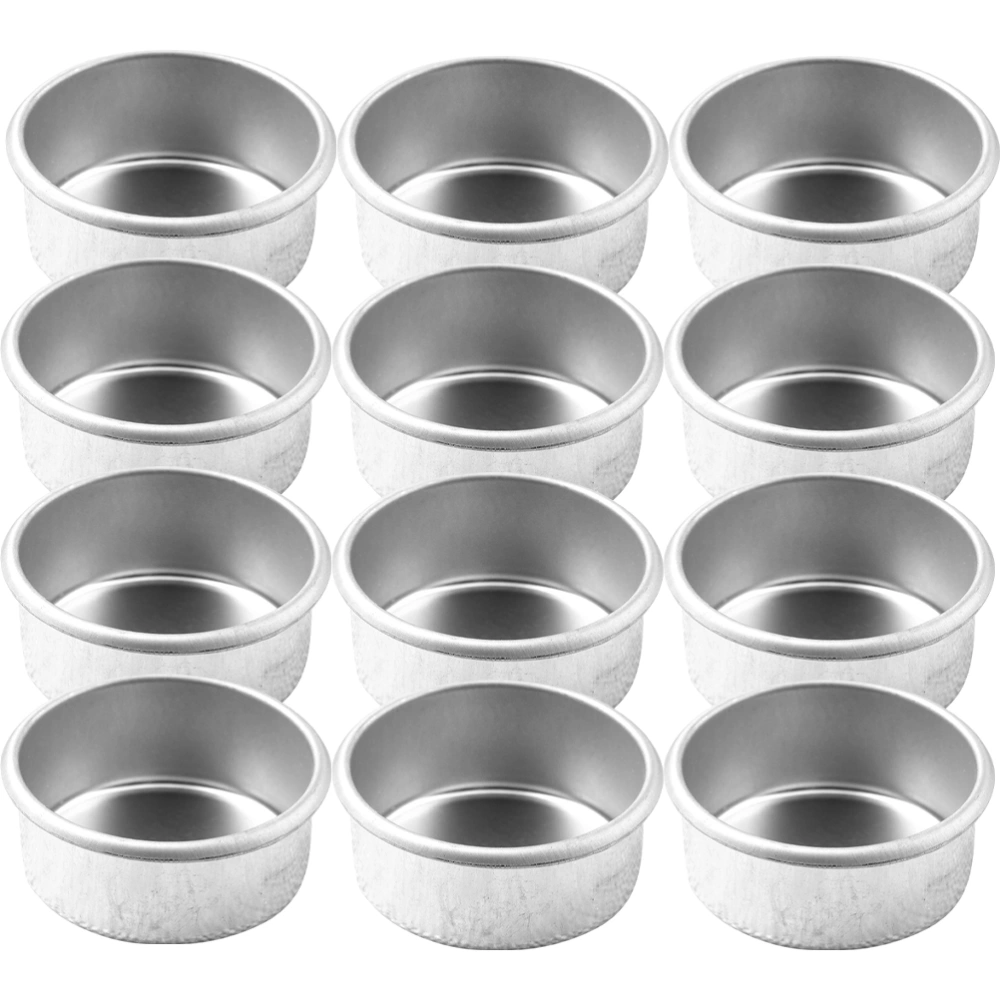 12pcs Candle Cups Crafts Empty Tealight Candle Tins Candle Holders Festival Party Candle Cups