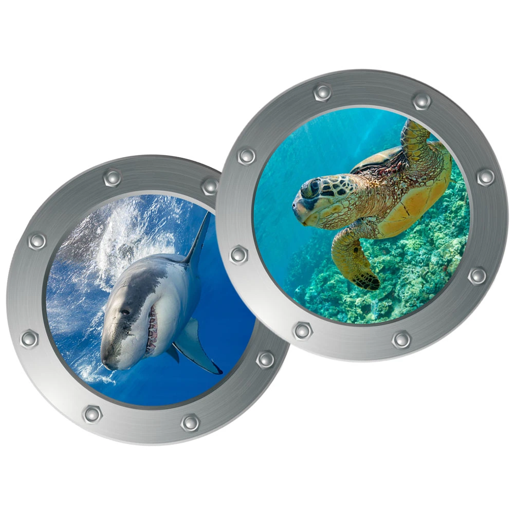 2pcs Ocean Wall Sticker Ocean Creature Wall Sticker Children Room Wall Decal