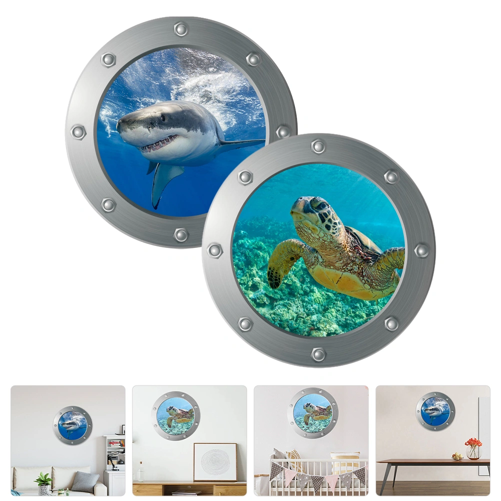 2pcs Ocean Wall Sticker Ocean Creature Wall Sticker Children Room Wall Decal
