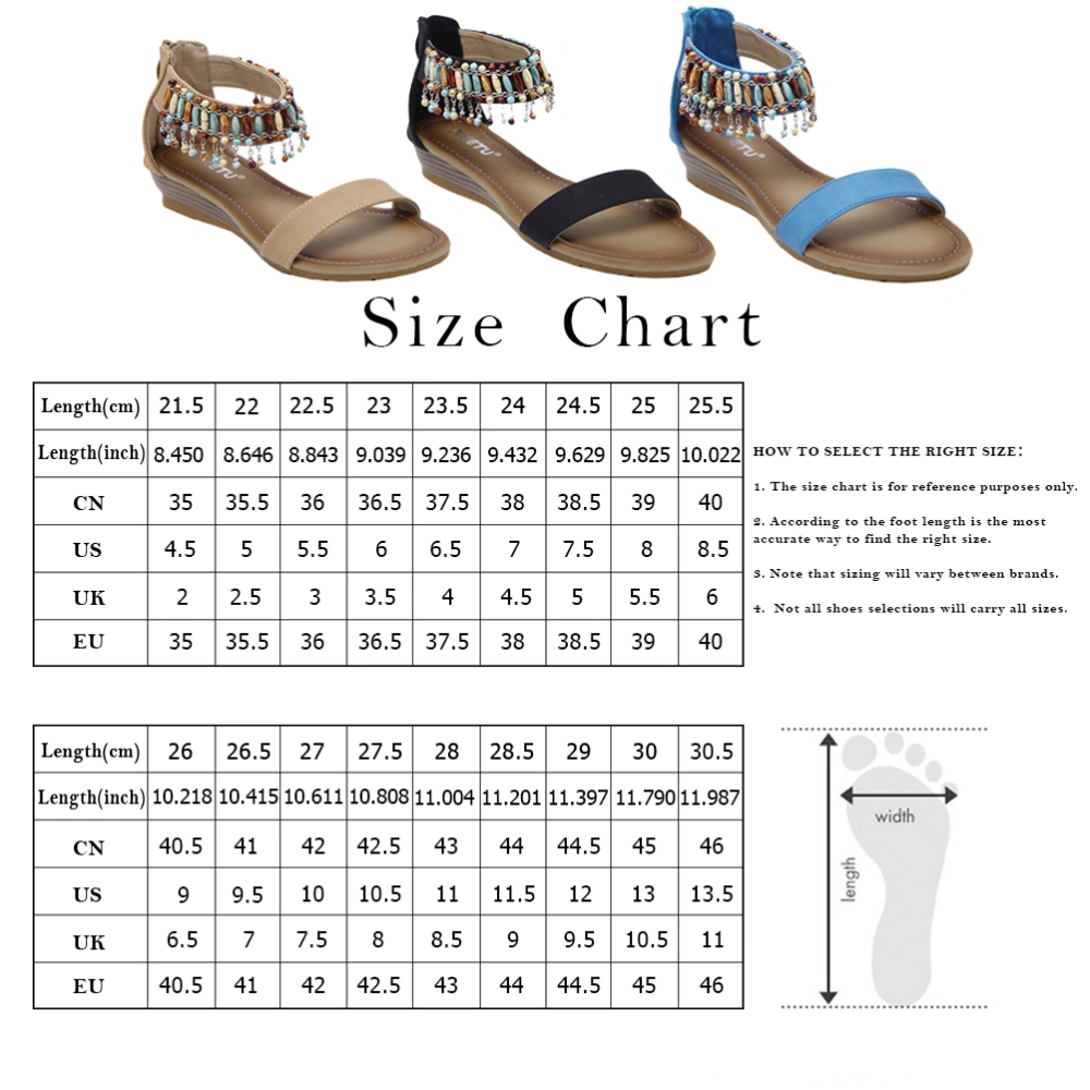 Simple Slipsole Shoes Fashion Sandal Ethnic Style Sandals Creative Summer Beach Footwear for Women Girl Lady (Black, Size 36, 6US, 3.5UK，36.5EU, 9.039Inch)