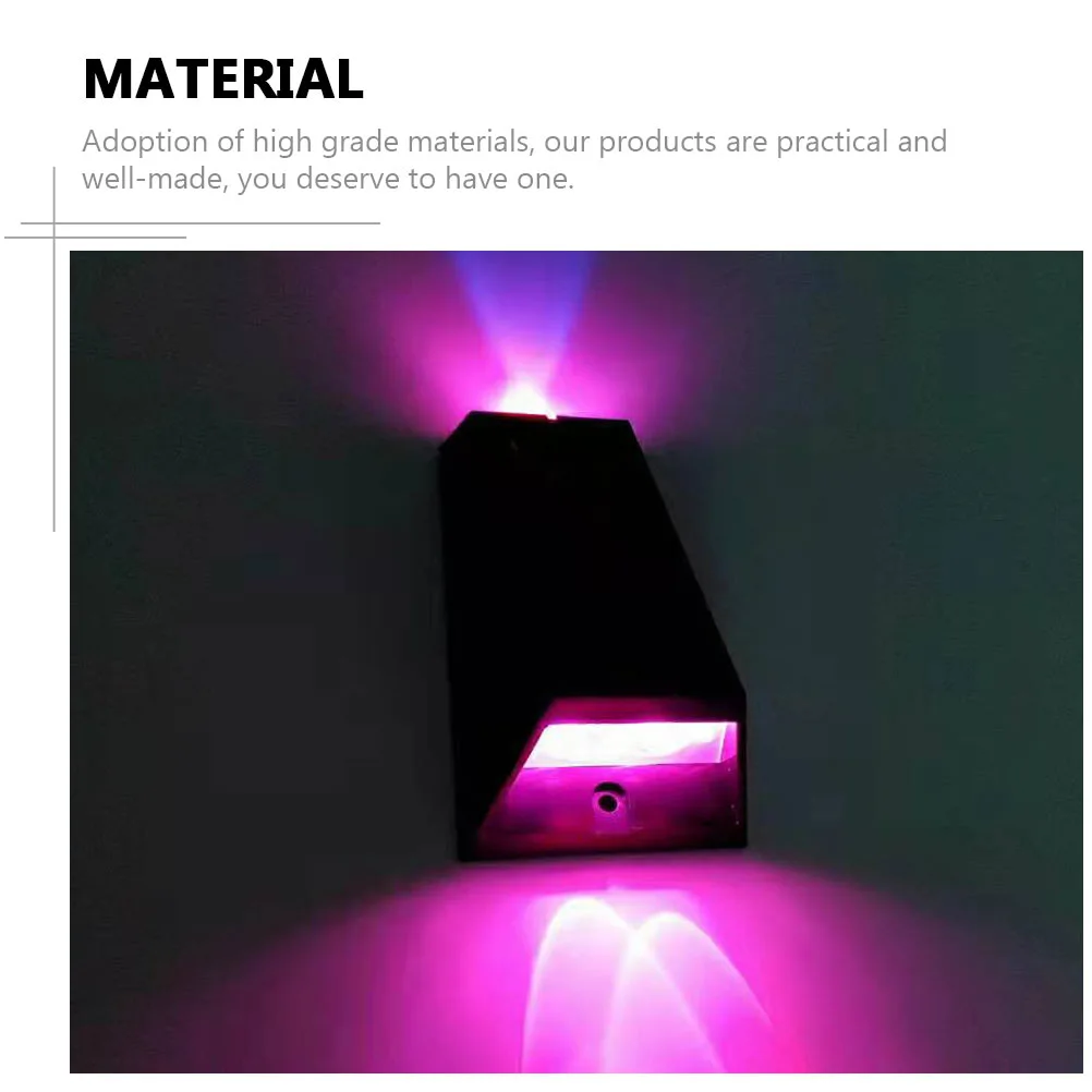 2Pcs Solar LED Wall Light Water-proof Solar-powered Light Garden Wall Night Lamp
