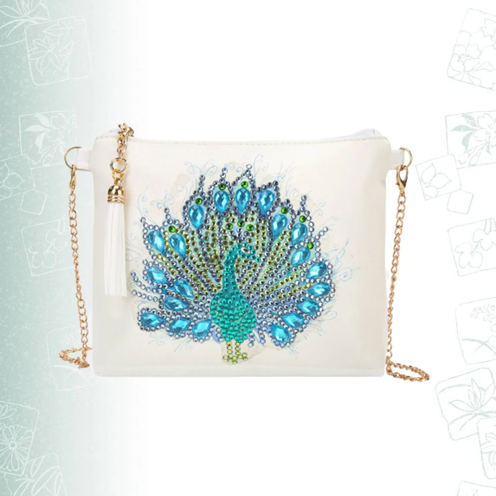 Delicate Pattern Diamond DIY Painting Shoulder Pouch  Rhinestone Handmade Shoulder Pouch Chain Bag Fashion Tote Bag 