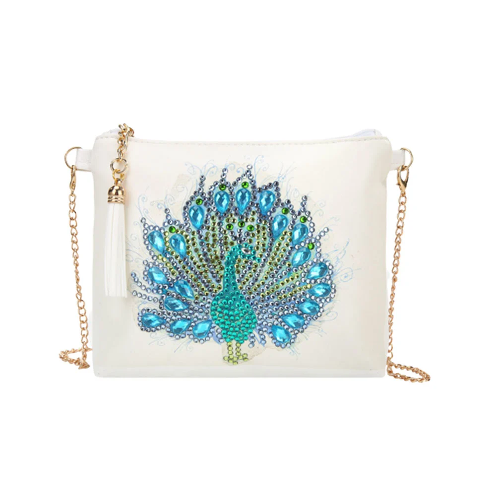 Delicate Pattern Diamond DIY Painting Shoulder Pouch  Rhinestone Handmade Shoulder Pouch Chain Bag Fashion Tote Bag 