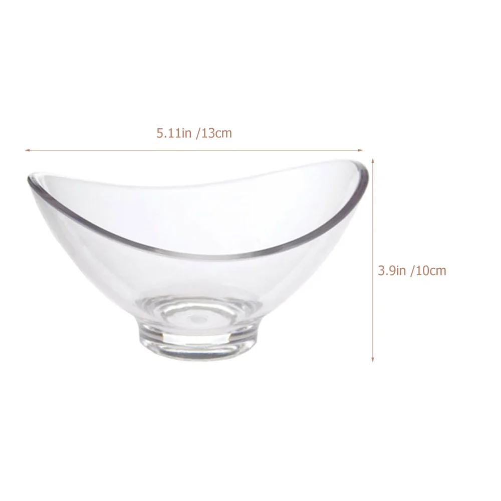 Clear Serving Bowl PC Plastic Dessert Bowl Transparent Ice Cream Bowl Home Salad Bowl