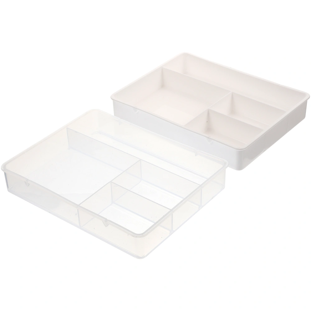 2Pcs Household Drawer Organizers Multi-function Drawer Boxes Convenient Storage Cases