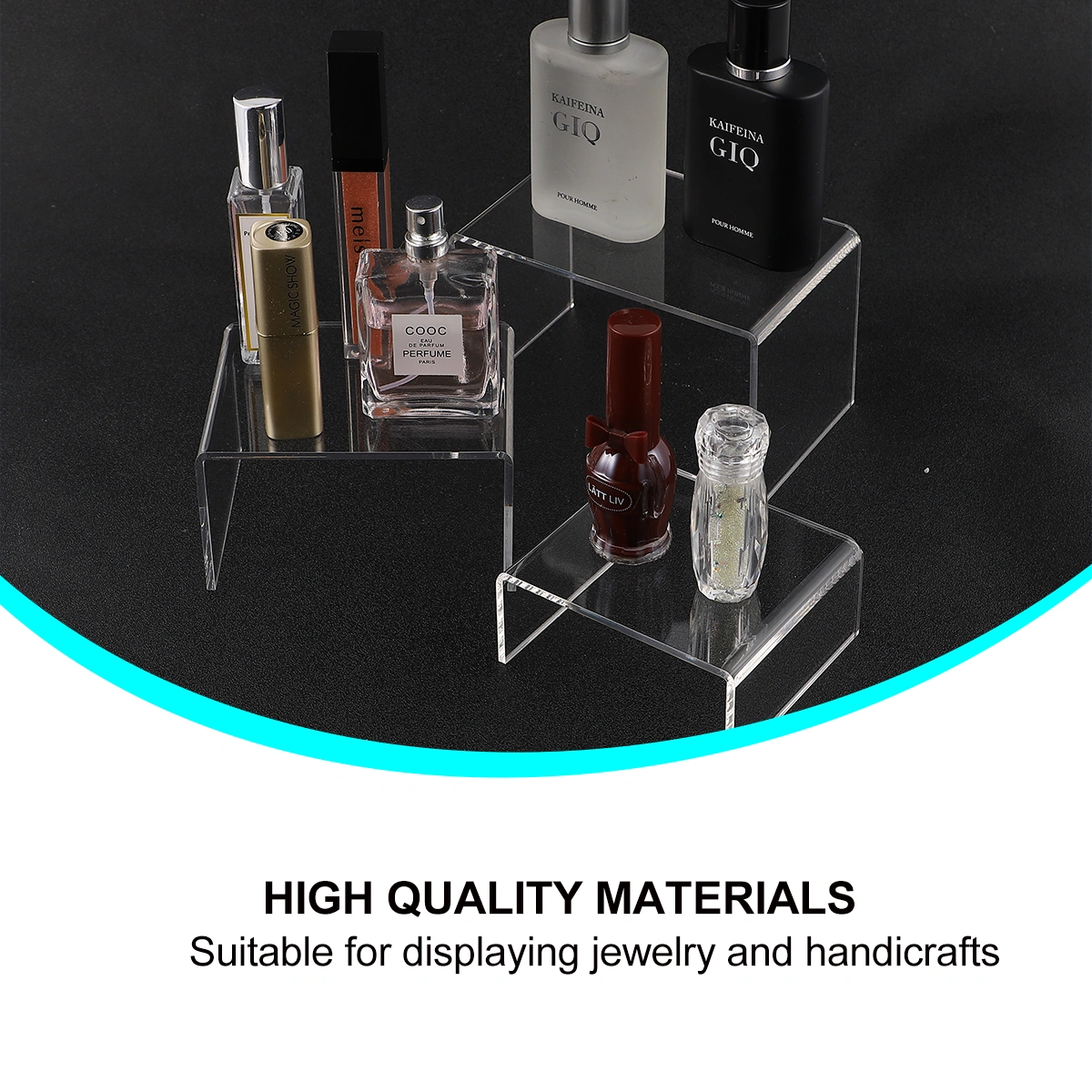 3Pcs Acrylic Display Stand Clear Cake Stands Jewelry Rack for Home Store