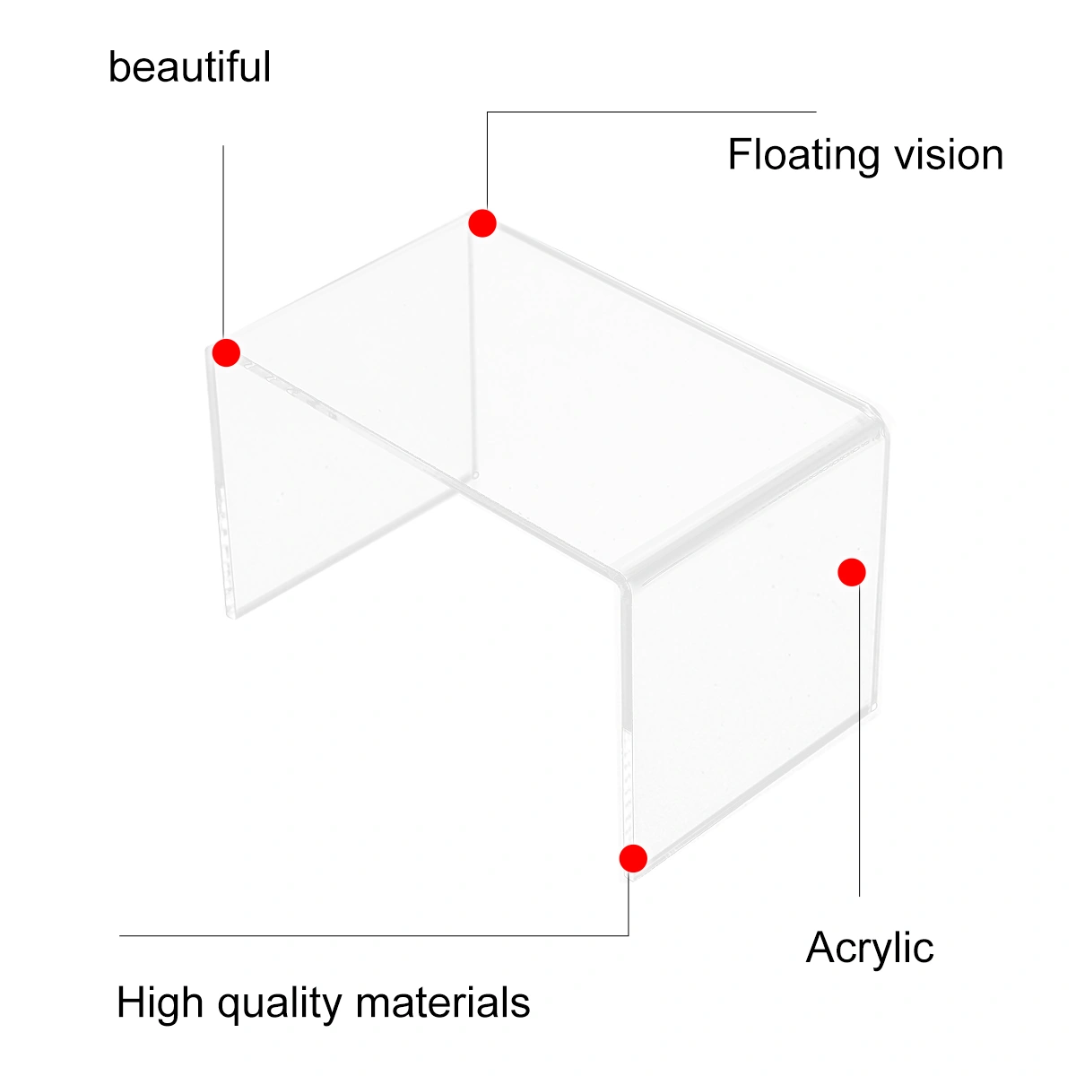 3Pcs Acrylic Display Stand Clear Cake Stands Jewelry Rack for Home Store