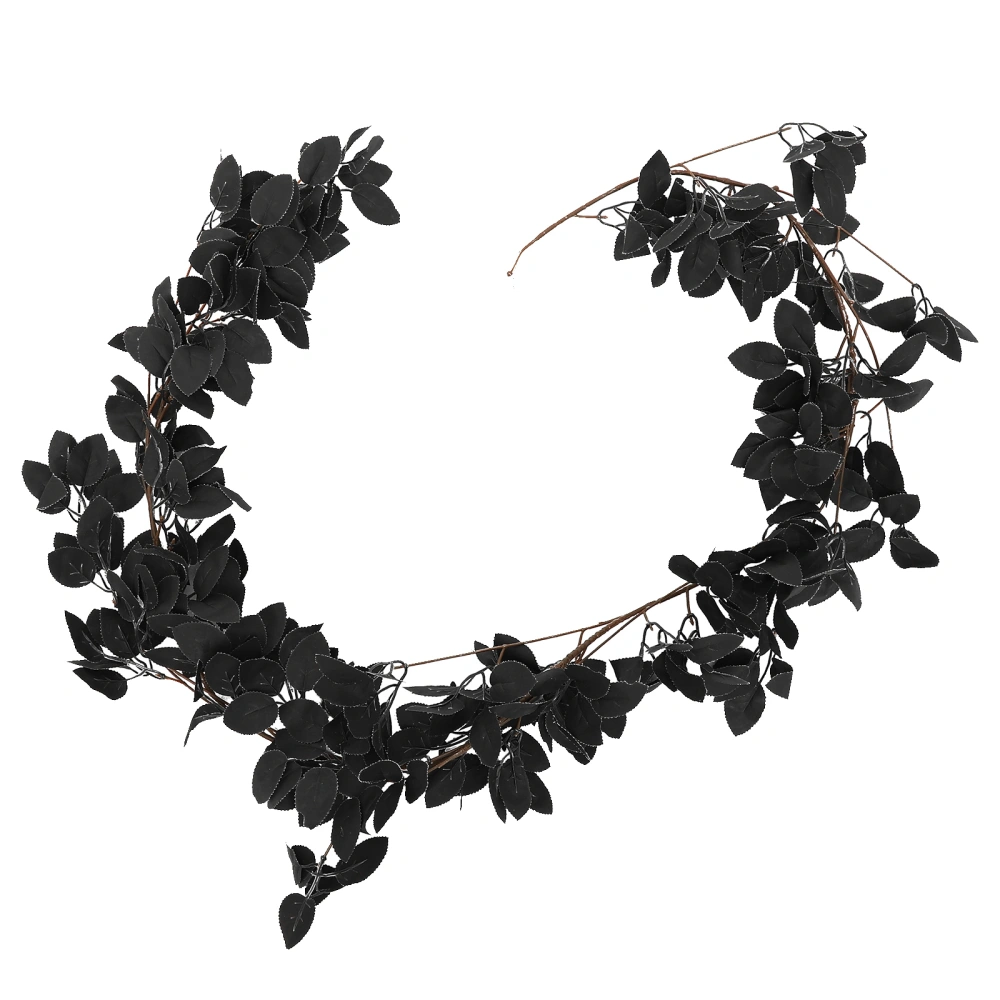 Fall Decor Black Leaf Garland Halloween Landscape Decorative Leaf Vine Ornament