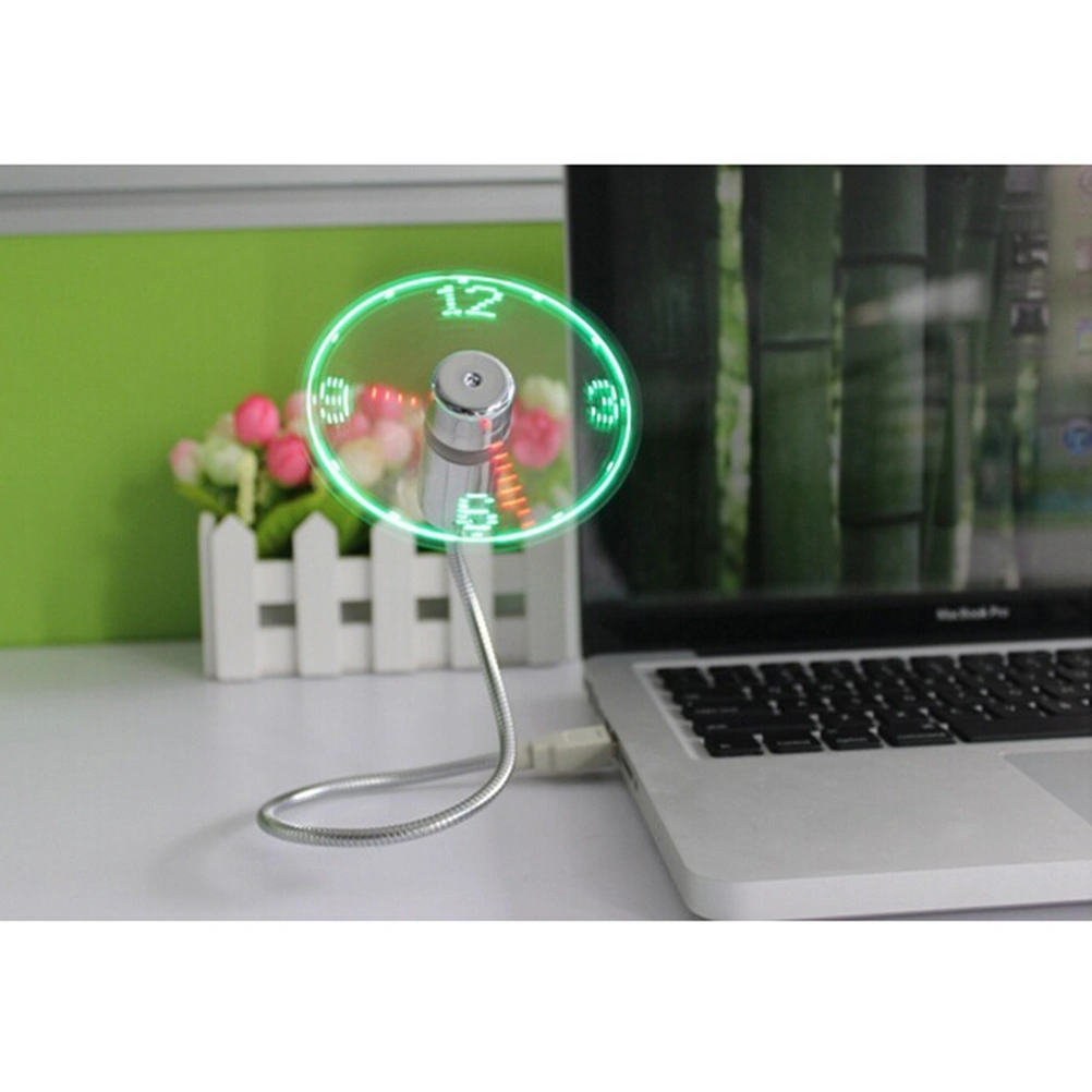 Flexible Mini USB LED Cooling Flashing Fan for PC Laptop Notebook Desktop